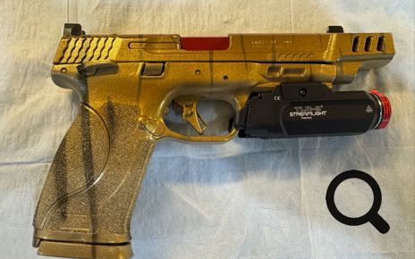 Tiger stripes, gold flake, red barrel